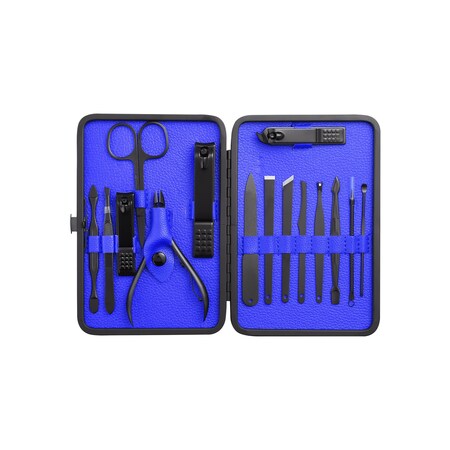 Akol Care Manicure set, 15 pcs (Blue) AK-MANI-BLU-15